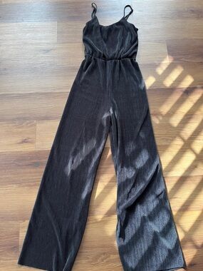 Forever 21 Black Wide-Leg Spaghetti Strap Jumpsuit